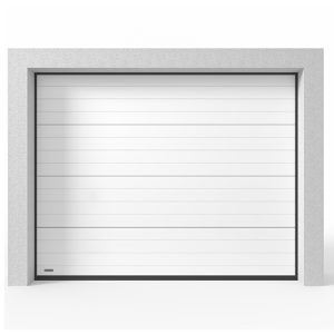 Garasjeport Leddport Moderne Striper Hvit, 2400x2000