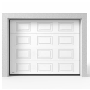 Garasjeport Leddport Moderne Struktur Hvit, 2400x2000