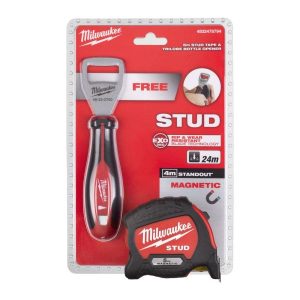 Milwaukee STUD Trilobe Promo Set Målebånd 5 m, med flaskeåpner